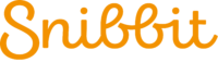 logo snibbit in oranje met subtekst creative projects in wit